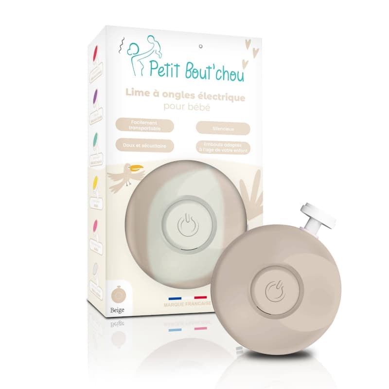 Lime a Ongles Electrique Beige+6 Embouts, beige petit bout'chou