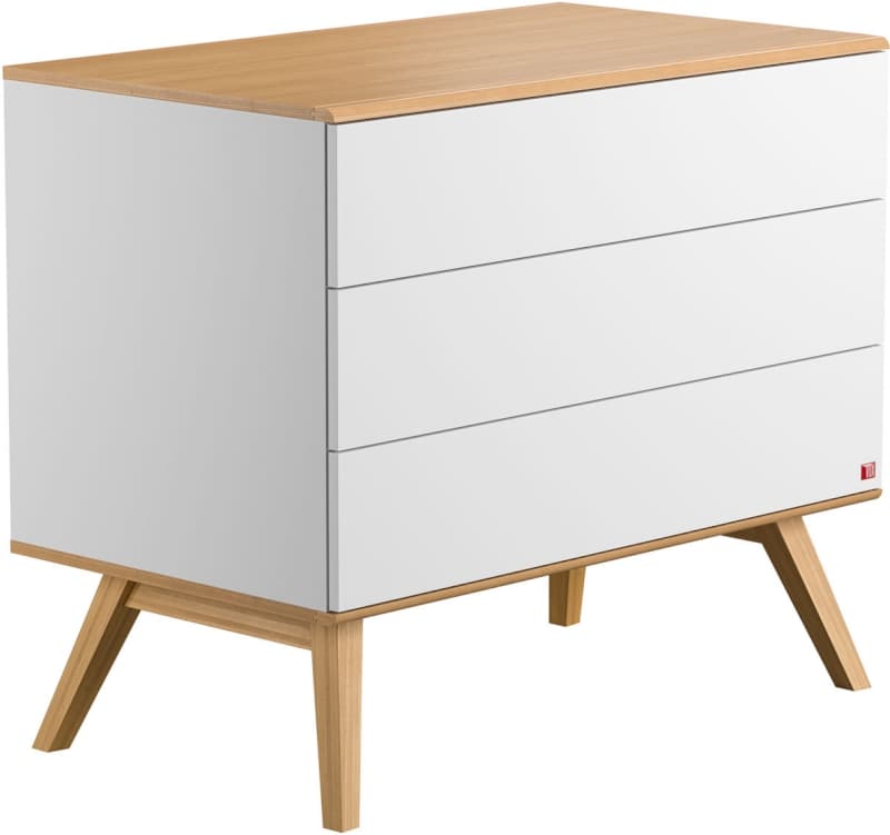Commode Nature Baby Blanc/bois