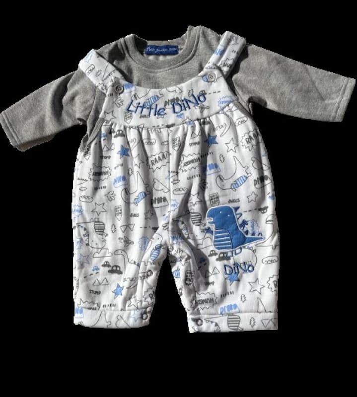 Combinaison Little Dino, bleu/gris 0-9mois — vue 2 sur 2