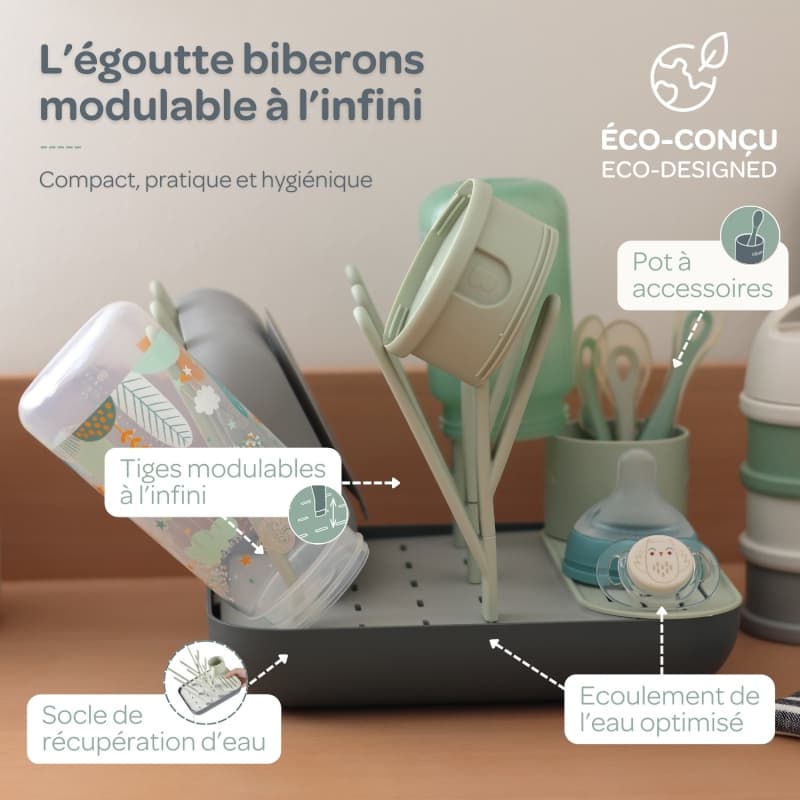 Egoutte Biberons Foret, misty/mineral — vue 4 sur 4