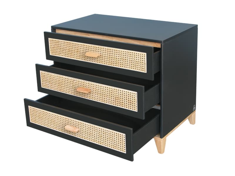 Nami Commode Cannage Rotin Onyx — vue 5 sur 5