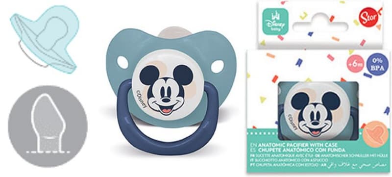 Tetine Silicone Mickey +6m avec Protection