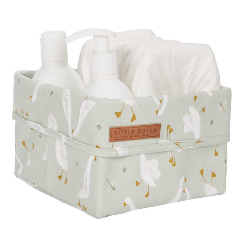 Panier de Commode Petit Little Goose, wild flowers little dutch olive verte 15x15x15 2021 — vue 3 sur 3