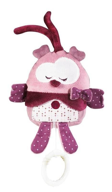 Mini Musical Mam'zellebou, mam'zellebou sauthon baby deco rose/blanc l 16 x h