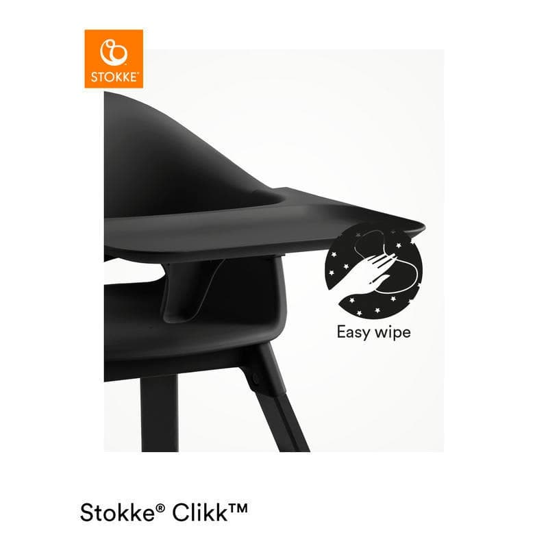 Clikk High Chair, midnight black stokke 2023