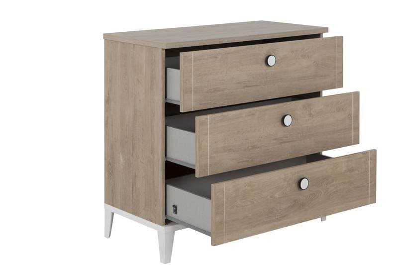 Marcel Commode 3 Tiroirs, chene blond galipette — vue 4 sur 5