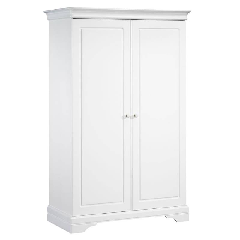 Armoire 2 Portes Elodie Blanc, elodie blanc sauthon signature blanc l 121 h 191 p — vue 2 sur 3