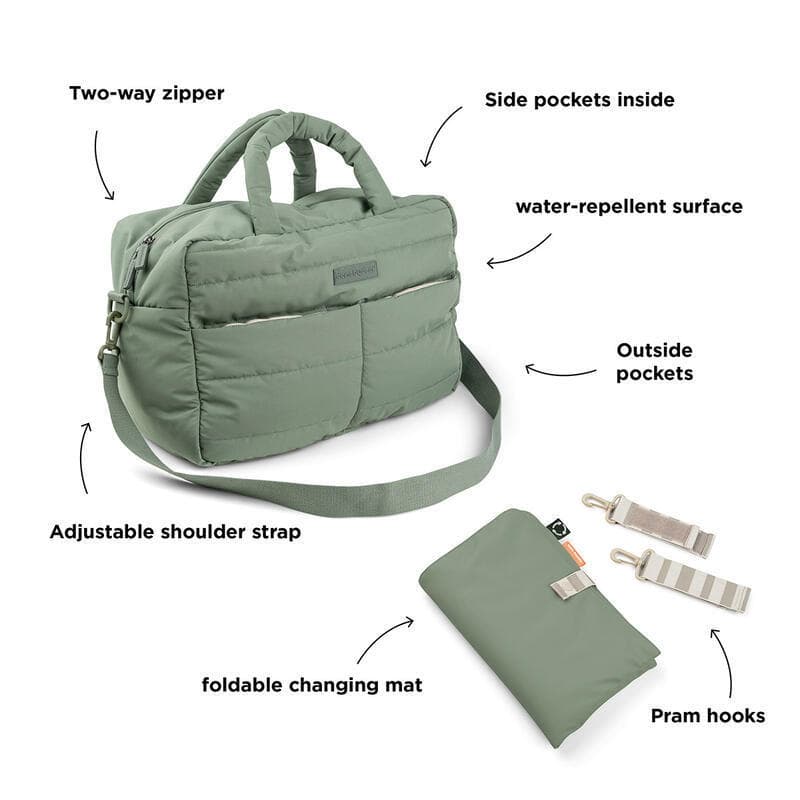 Sac a Langer Matelasse, vert done by deer news feb 2023 — vue 5 sur 5