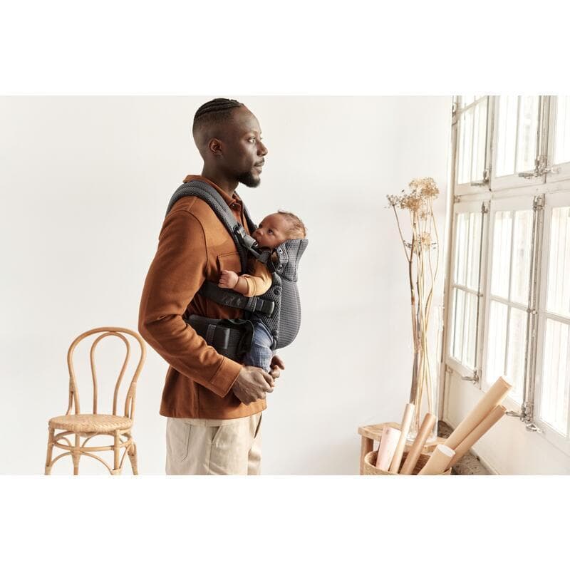 Porte-bebe Harmony, anthracite mesh 3d — vue 3 sur 5