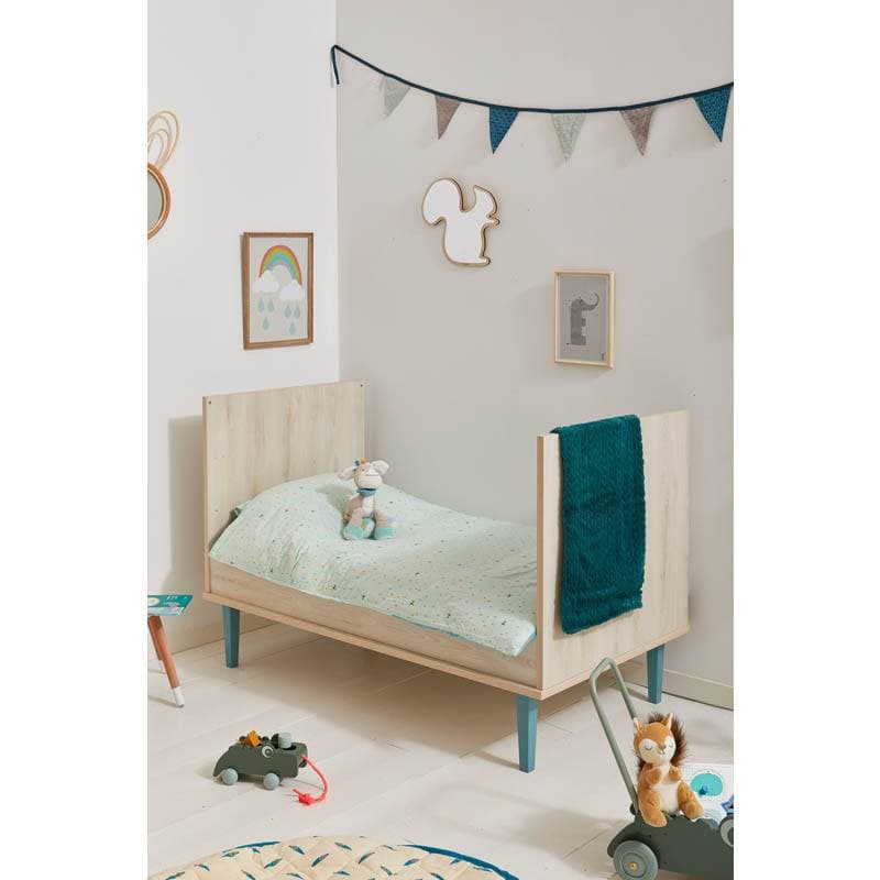 Little Big Bed 140x70 Opaline Bleu, opaline sauthon selection hetre cendre - beige fic — vue 1 sur 4