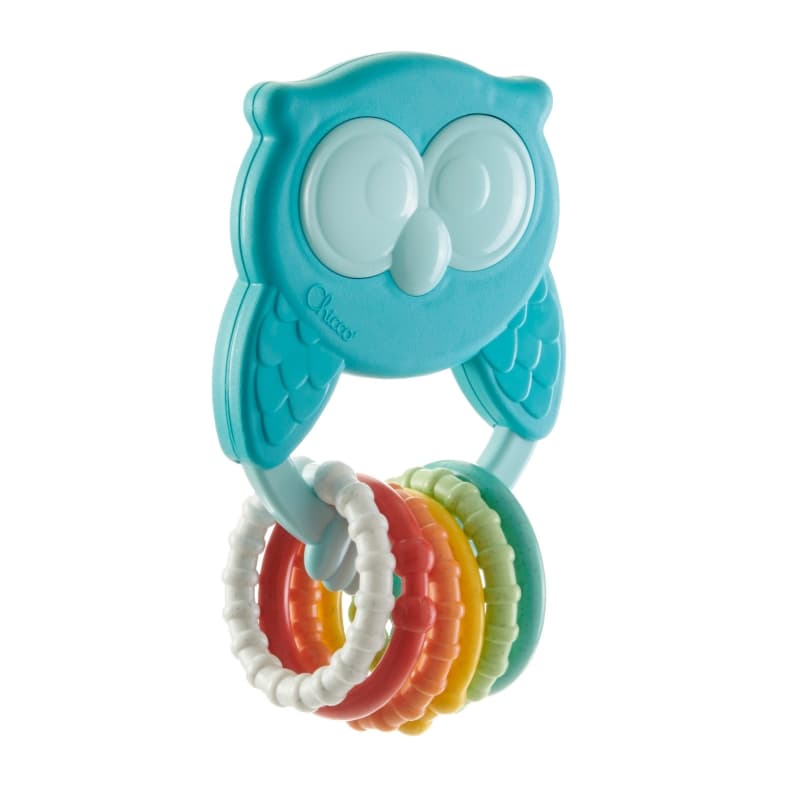 Hochet Hibou avec Anneaux