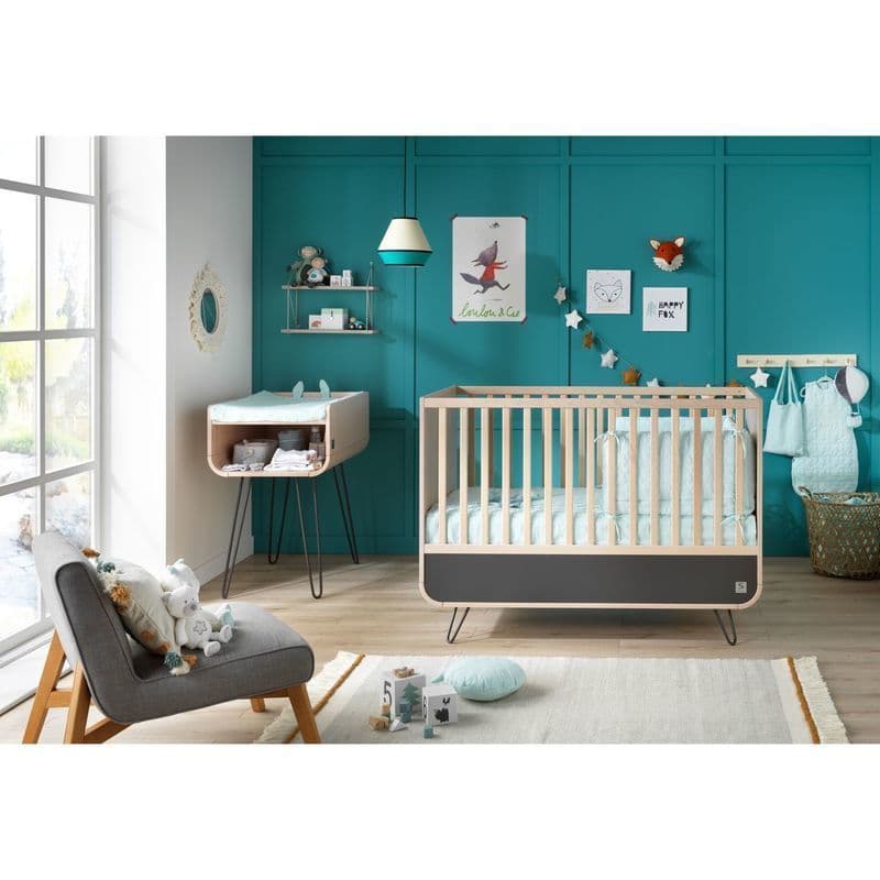 Little Big Bed Pied Fil Gris Bambin, bambin sauthon original 143 x 105 x 75 — vue 2 sur 4