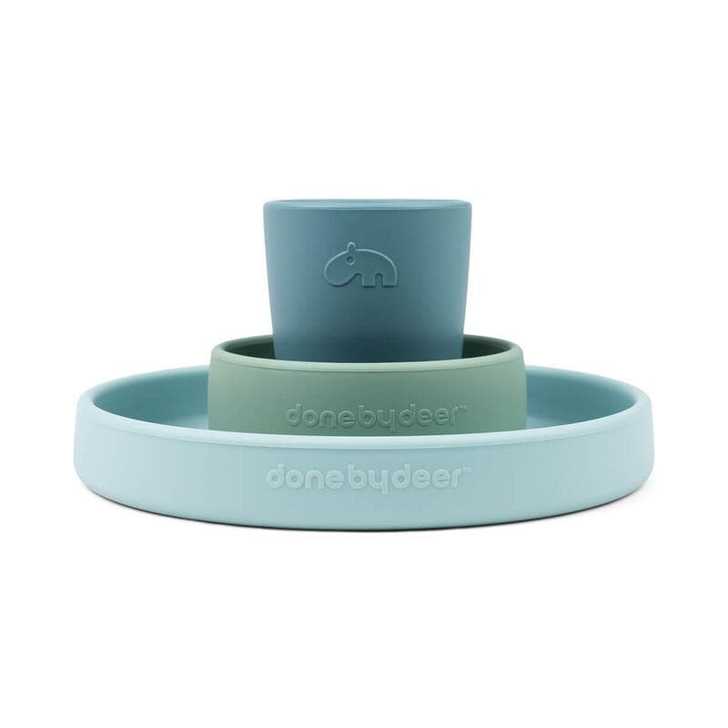 Coffret Repas en Sili Happy Clouds, bleu done by deer news feb 2023 — vue 1 sur 3