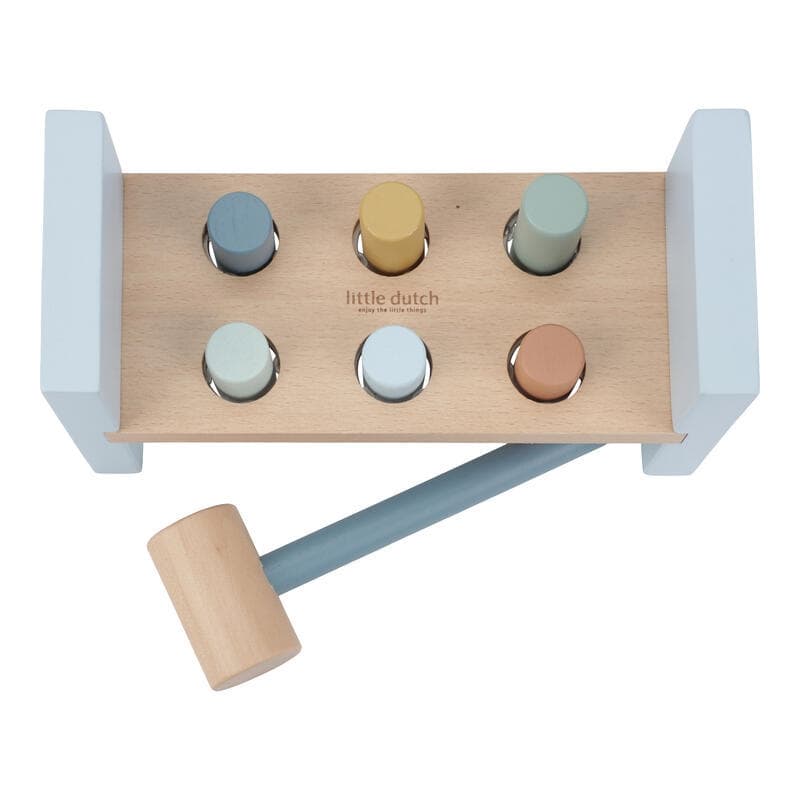 Banc a Marteler Bois Fsc, bleu multicolore forest friends little dutch — vue 1 sur 2
