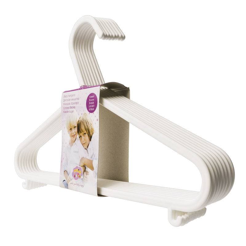Cintres Bebe Blanc 8-pack, maltex blanc — vue 2 sur 2