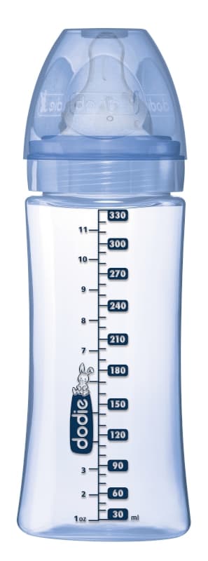 Biberon Initiation+ Anti-colique 330ml Bleu Jungle +6 Mois Tetine Ronde 3 Vites, bleu jungle 330ml debit 3 dodie h-23 — vue 5 sur 5