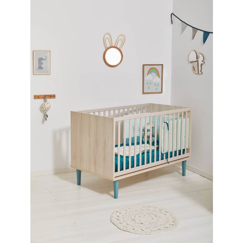 Little Big Bed 140x70 Opaline Bleu, opaline sauthon selection hetre cendre - beige fic — vue 2 sur 4