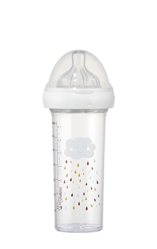 210 Ml Nuage, le biberon français transparent 8,5x8,5x24 per — vue 1 sur 2