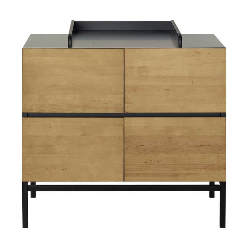 Commode 4 Tiroirs Havana Moonshadow, havana quax bouleau/anthracite 94x57x85h — vue 1 sur 5