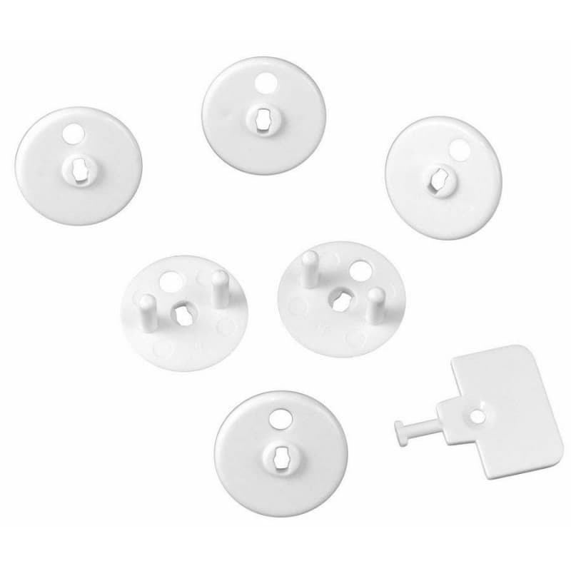 Cache Prises 1+6 Blanc, bebe9 creation — vue 2 sur 2