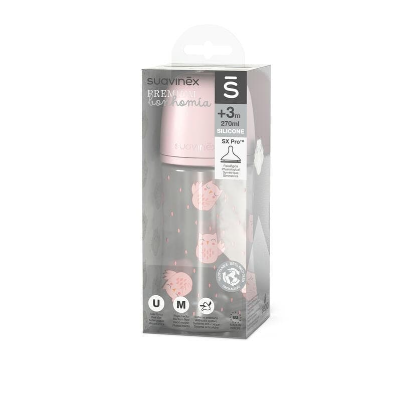 Biberon 270ml Bonhomia Rose, suavinex 2024 — vue 2 sur 2