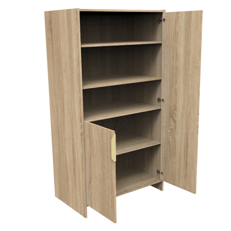 Armoire 2 Portes,3 Niches, azur meuble chêne doré — vue 4 sur 5