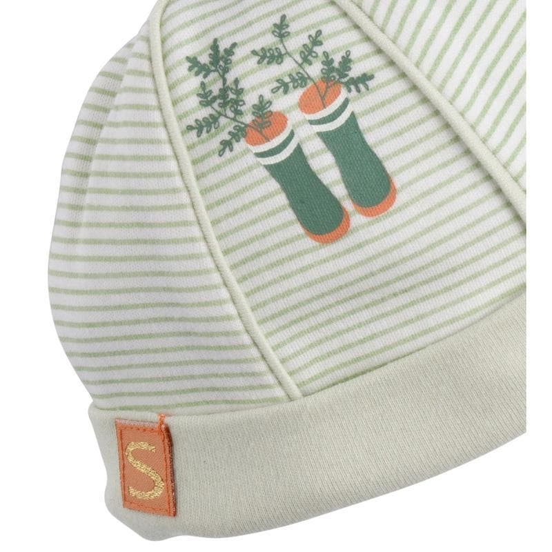 Bonnet et Moufles Taille Naissance Vert Botanica, botanica deco — vue 3 sur 3