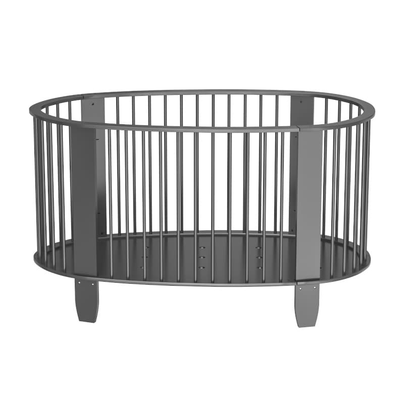 Lit 60x120 Gris Antrachite avec Matelas et Housses, cocon songes et rigolades — vue 3 sur 3