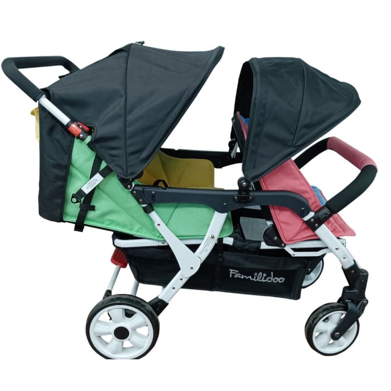 Poussette 4 Places City H4e, multicolor familidoo — vue 4 sur 6