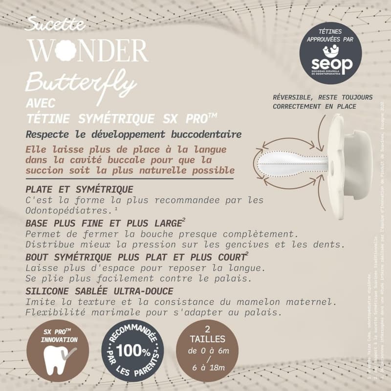 Sucette Sxpro, bleu 0-6m wonderland suavinex — vue 2 sur 2