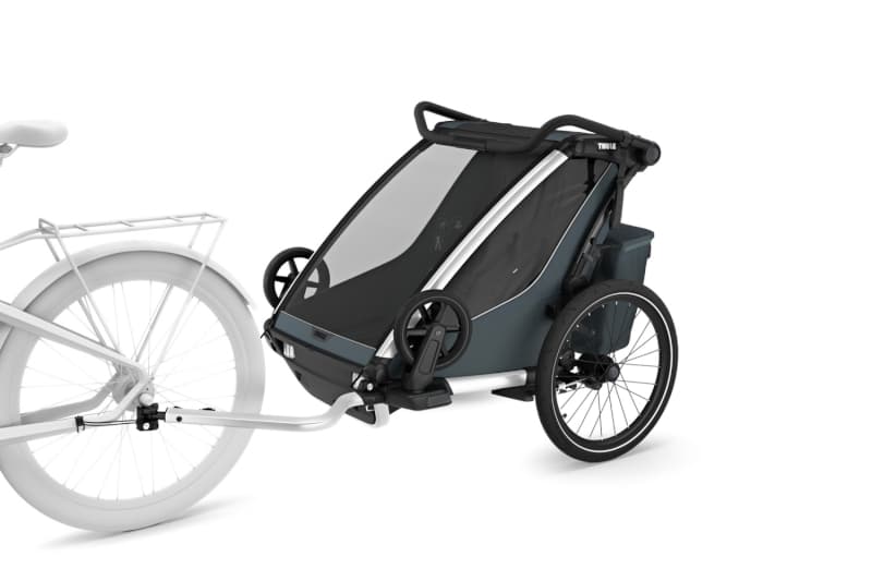 Chariot Cross 2 G3, slate active with kids thule — vue 2 sur 5
