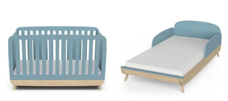 Firmiana Trio Bleu : Lit Evolutif 70*140+commode+pal+armoire 2p — vue 1 sur 3