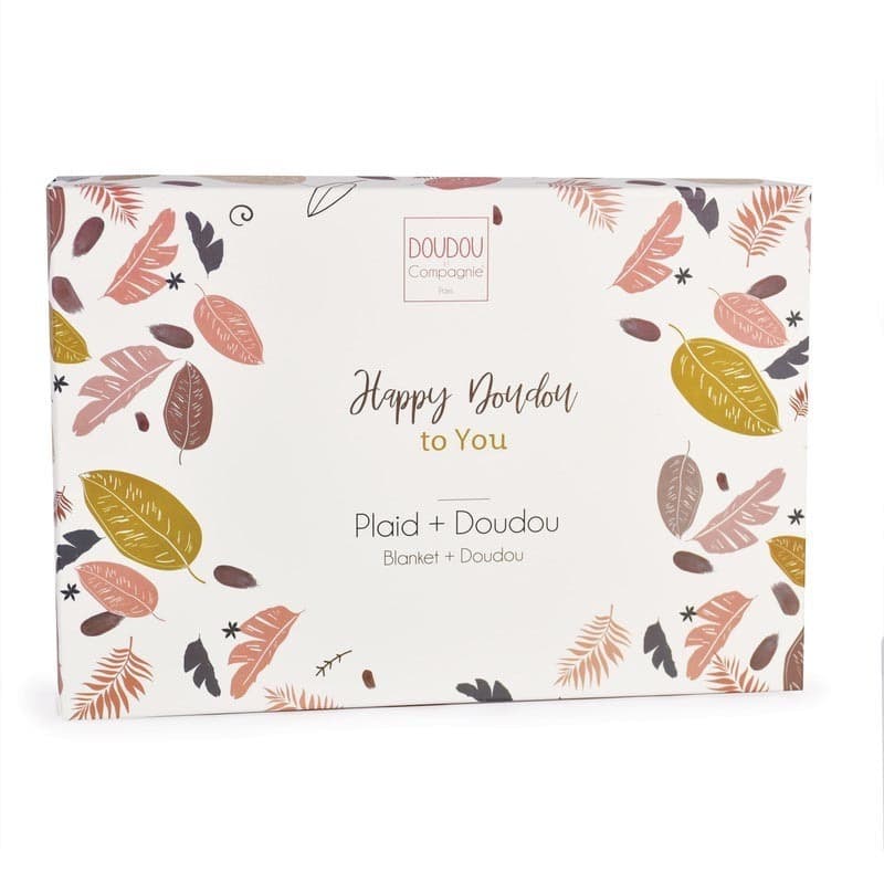 Plaid et Doudou Happy Boho, rose 10x70cm doudou sensoriel doudou et compagnie a-24 h-24 — vue 2 sur 2