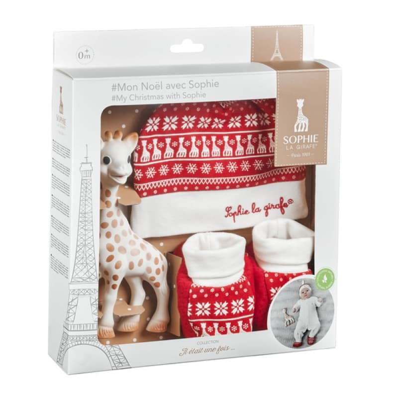 Coffret #mon Noel avec Sophie, sophie la girafe multicolore