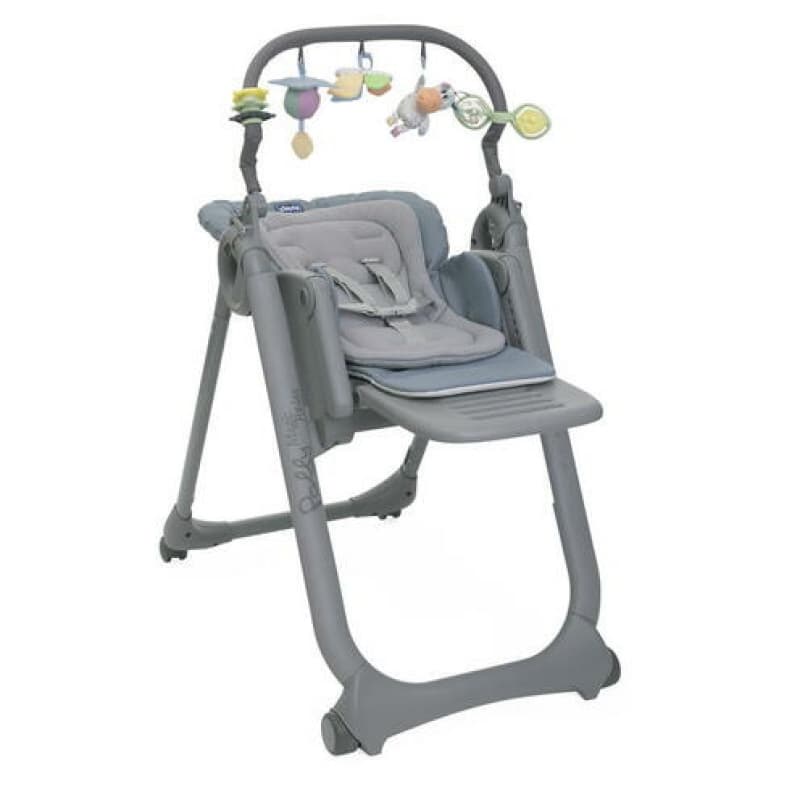 Chaise Haute Polly Magic Relax - 4 Roues Cerulean — vue 1 sur 5
