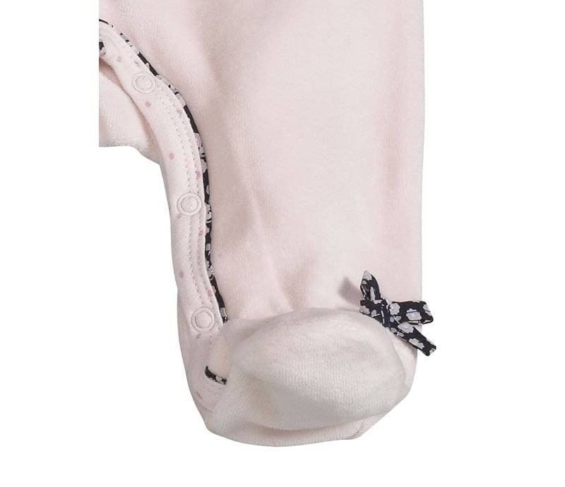 Pyjama Velours Rose Taille 1 Mois Miss Fleur de Lune, sauthon — vue 2 sur 3