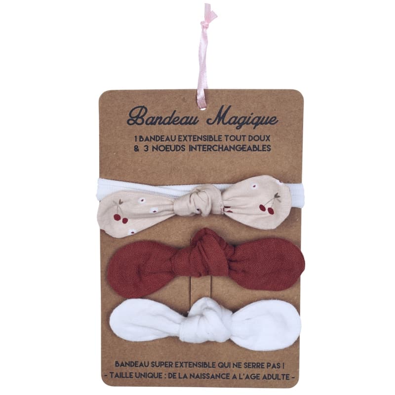 Bandeau Magique (1 Bandeau Extensible + 3 Noeuds), assortiment printanier per