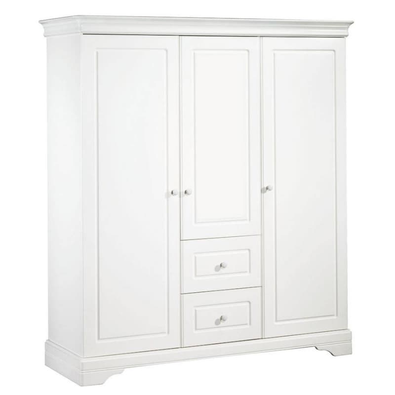 Armoire 3 Volumes Elodie Blanc, elodie blanc sauthon signature blanc l171 h192 p62 — vue 2 sur 4