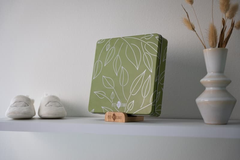 Baby Box Carree - Olive Tree, blanc vert baby box petit artichaut — vue 5 sur 5