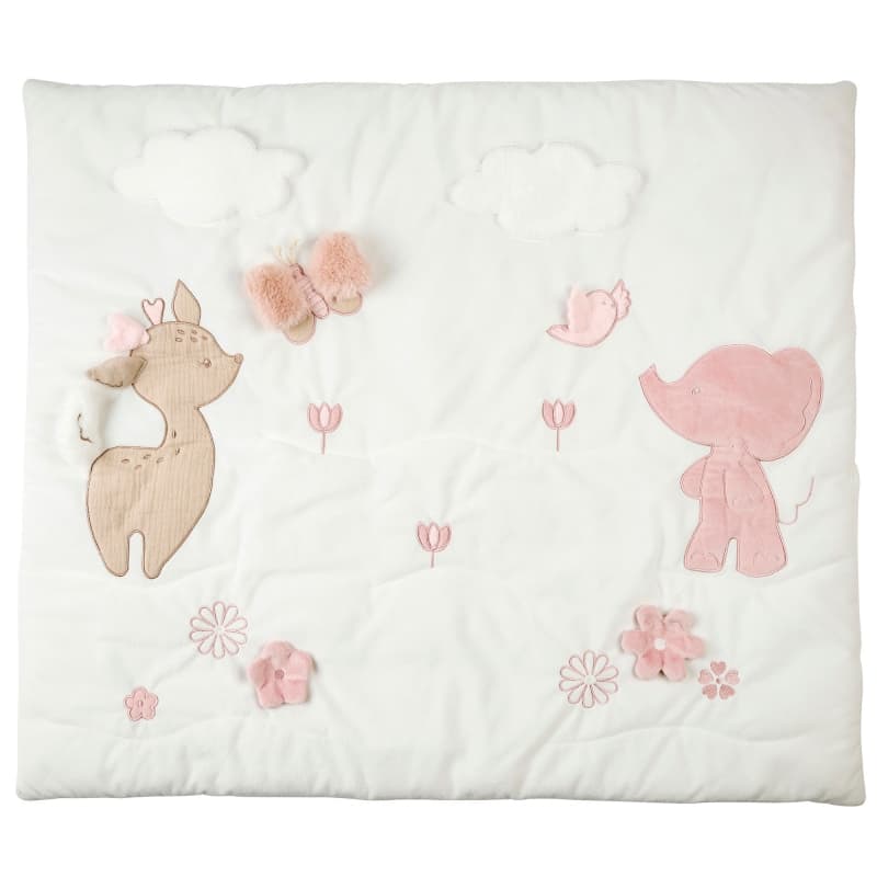 Tapis d'Eveil avec Arches, blanc/sable/rose fanfan nattou 25/07 — vue 2 sur 7