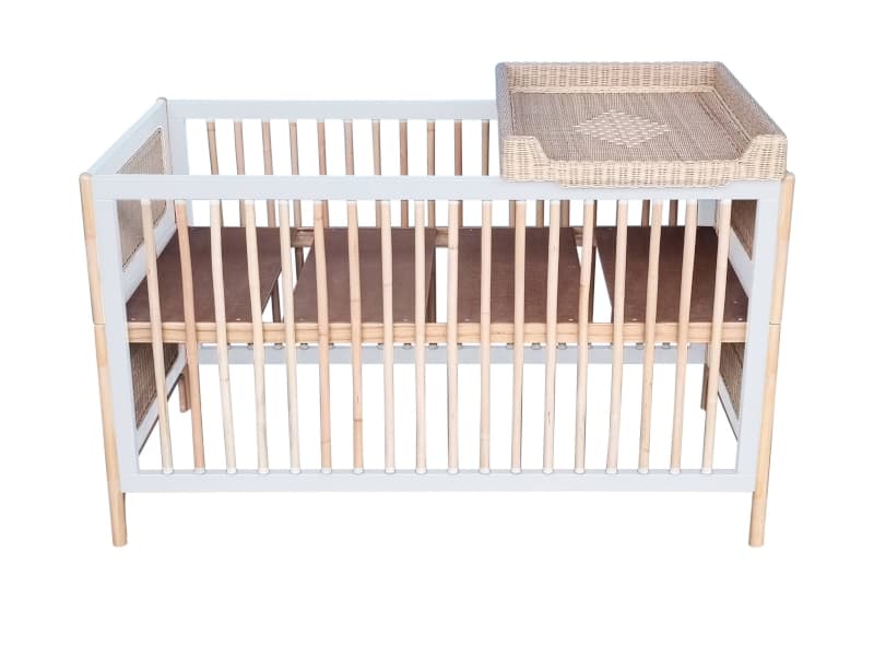 Oceania Lit/bed Cannes de Rotin 70 X 140 H86 Neige — vue 5 sur 5