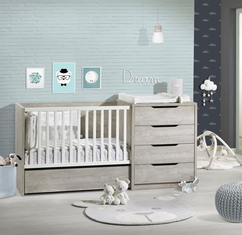 Lit Combine Evolutif 120x60 Loft Bois, loft meuble — vue 1 sur 5