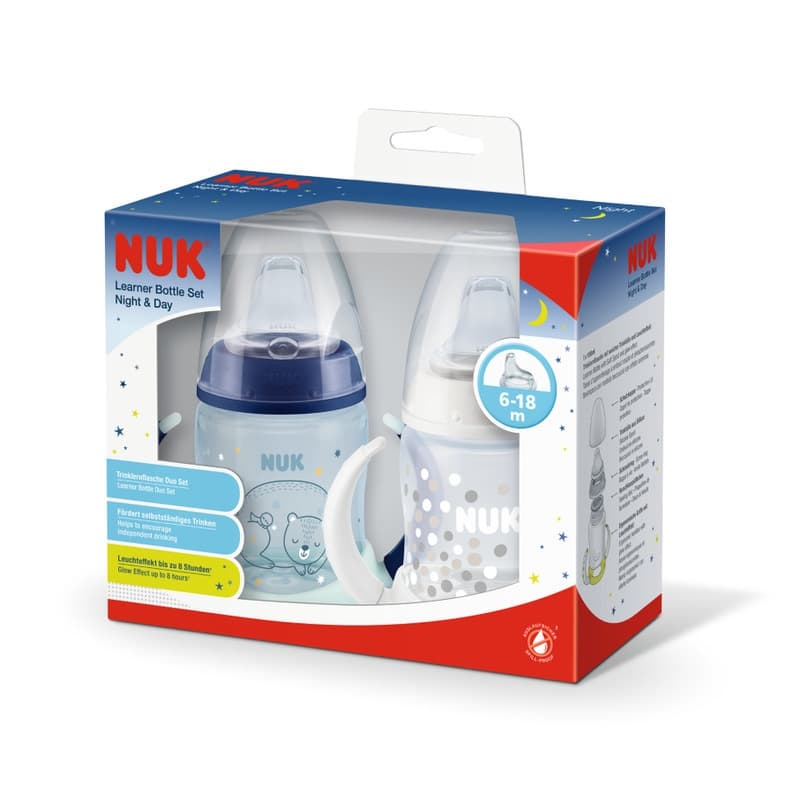 Set 2 Tasses d'Apprentissage Fc+ 150 Ml : 1 Jour + 1 Nuit Garcon, nuk panaché/ multicolore 150 ml per