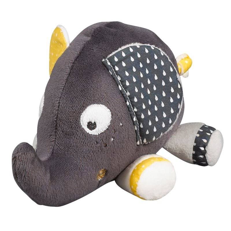 Doudou Babyfan, babyfan sauthon baby deco blanc/gris l 18 x h 14 c