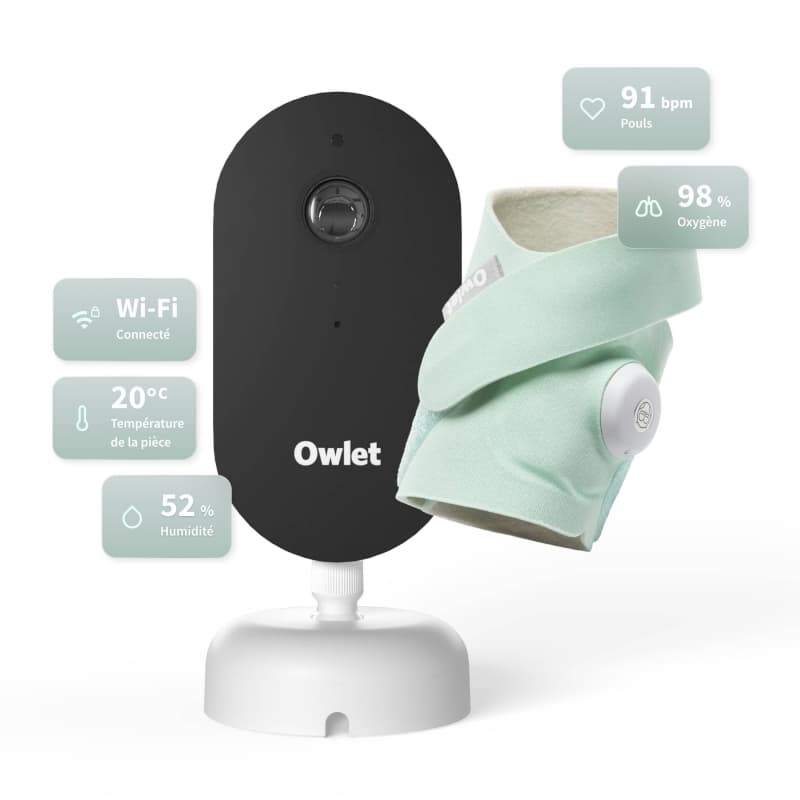 Pack Dream Sock + Dream Sight Cam, vert owlet 25/08 — vue 1 sur 7
