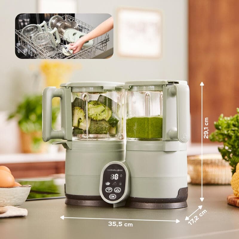 Mixeur Nutribaby Glass, celadon green babymoov 25/01 — vue 4 sur 4
