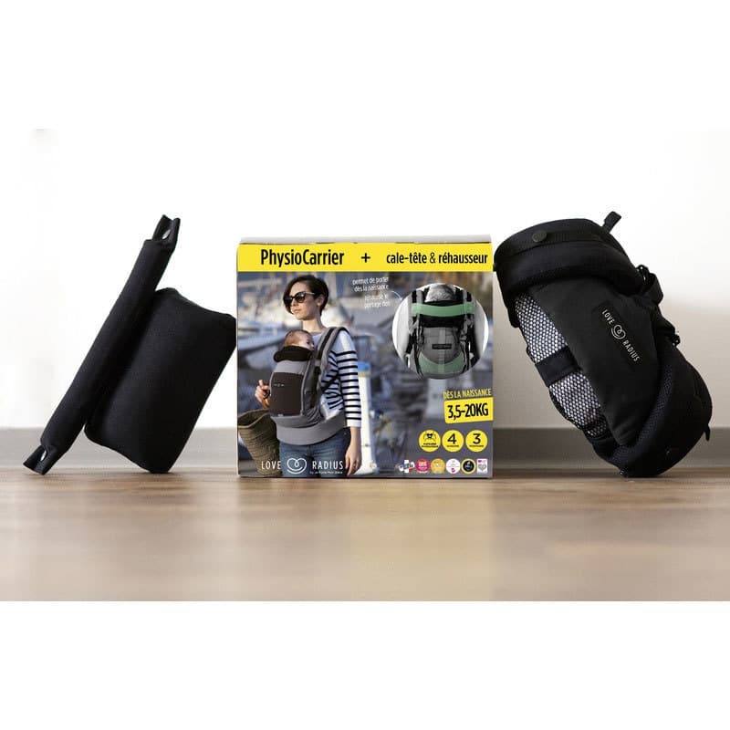 Pack Evolution 0-36m+ Physiocarrier, love radius tout noir — vue 1 sur 5