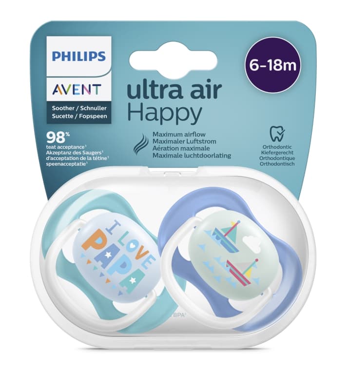 Scf080/03 Sucettes Air 6-18 Boy Love, philips avent 5 x 10,8 x 12,6 — vue 7 sur 7