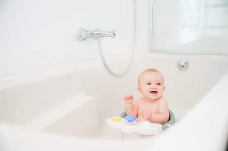 B-siege de Bain Gris/blanc (6m+), bo jungle gris/blanc — vue 2 sur 5