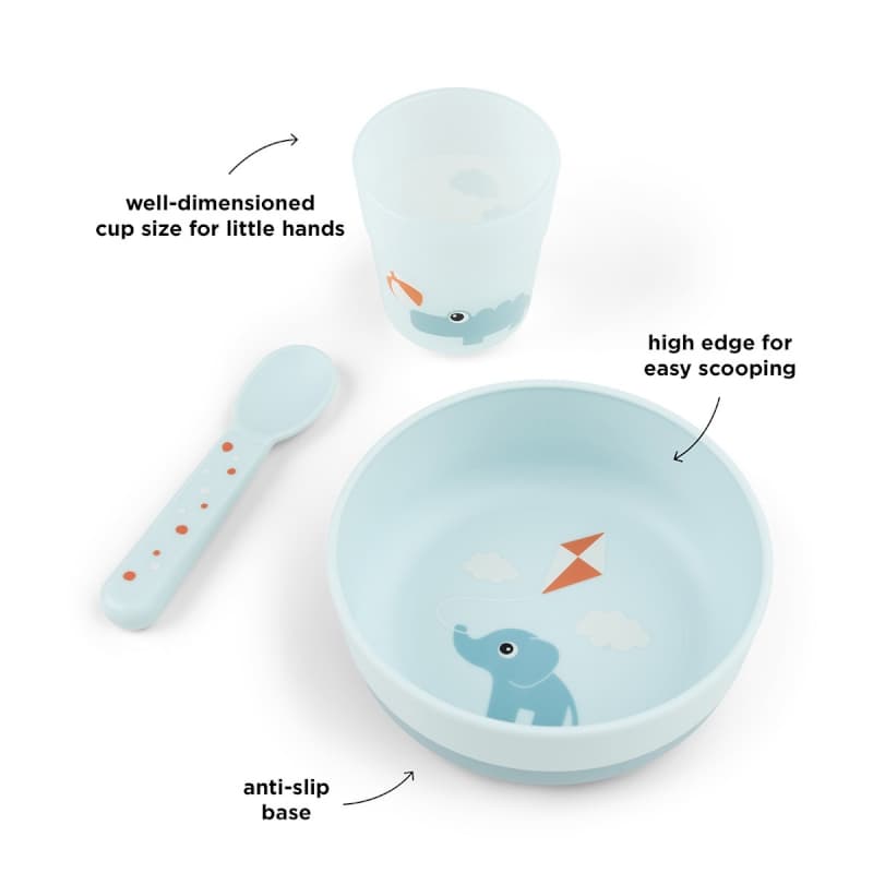 Foodie Coffret Premier Repas Playground, bleu done by deer news summer 2024 — vue 3 sur 5